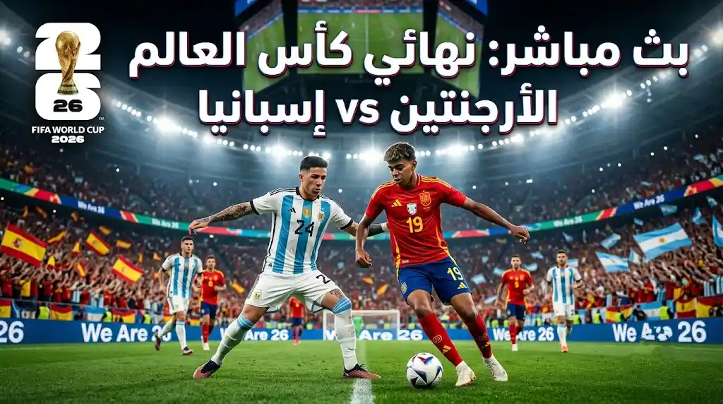 القنوات الناقله لنقل نهائي كاس العالم الأرجنتين VS اسبانيا بث مباشر